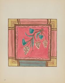 Plate 17: Grapes, Altar Panel: From Portfolio "Spanish Colonial Designs of New Mexico", 1935/1942. Creator: Unknown