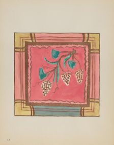 Plate 17: Grapes, Altar Panel: From Portfolio "Spanish Colonial Designs of New Mexico", 1935/1942. Creator: Unknown