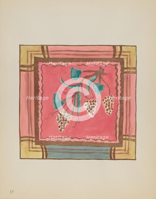 Plate 17: Grapes, Altar Panel: From Portfolio "Spanish Colonial Designs of New Mexico", 1935/1942. Creator: Unknown.
