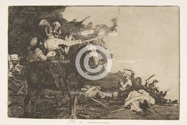 Plate 17 from 'The Disasters of War' (Los Desastres de la Guerra): 'They ..., 1810 (published 1863). Creator: Francisco Goya.