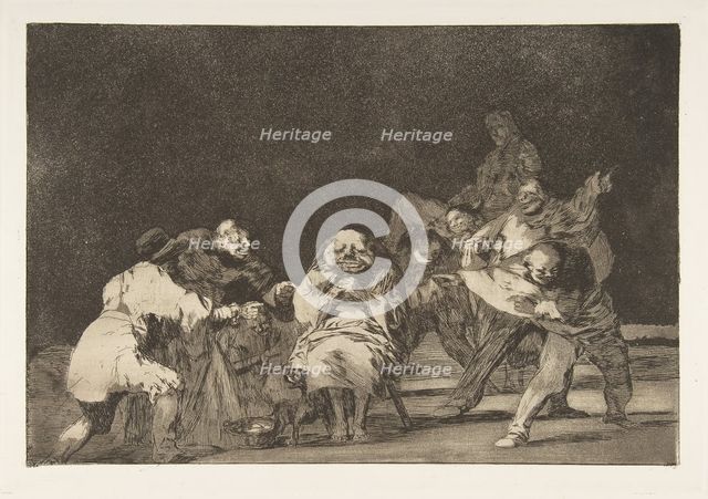Plate 17 from the 'Disparates': Loyalty, ca. 1816-23 (published 1864). Creator: Francisco Goya.