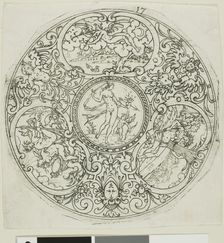 Plate 17, from twenty ornamental designs for goblets and beakers, 1604. Creator: Master AP