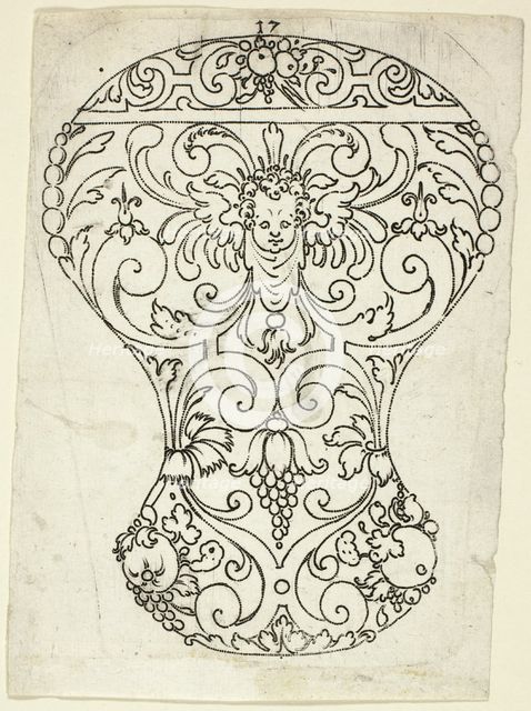 Plate 17, from XX Stuck zum (ornamental designs for goblets and beakers), 1601. Creator: Master AP.