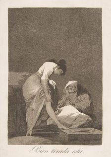 Plate 17 from Los Caprichos': It is nicely stretched (Bien tirada está.), 1799. Creator: Francisco Goya