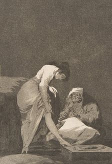 Plate 17 from Los Caprichos': It is nicely stretched (Bien tirada está.), 1797-98. Creator: Francisco Goya