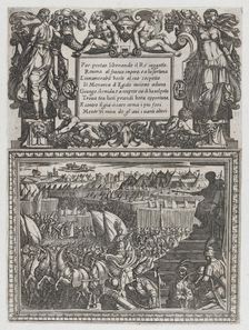 Plate 17: Illustration to Canto XVII, from Torquato Tasso's Gerusalemme liberata..., ca. 1590-1630. Creator: Antonio Tempesta