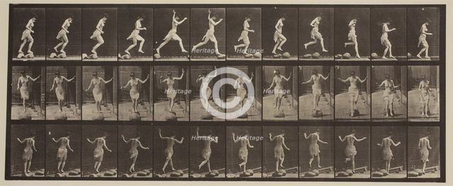 Plate 170 from Animal Locomotion, 1887. Creator: Eadweard J Muybridge.