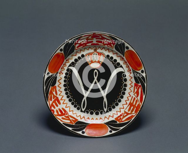 Plate, 1898. Creator: Carel-Adolphe-Lion Cachet (Netherlandish, 1864-1945); Petrus Regout & Co., Maastricht (Netherlandish).