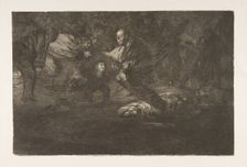 Plate 18 from the Disparates':Birds of a feather flock together, ca. 1816-23 (published 1864). Creator: Francisco Goya