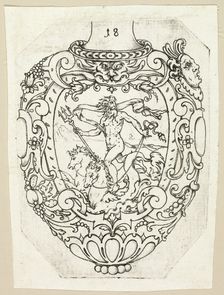Plate 18, from twenty ornamental designs for goblets and beakers, 1604. Creator: Master AP