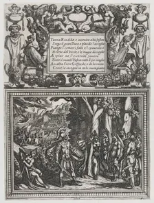 Plate 18: Illustration to Canto XVIII, from Torquato Tasso's Gerusalemme liberat..., ca. 1590-1630. Creator: Antonio Tempesta