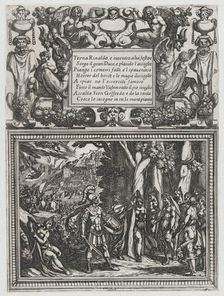 Plate 18: Illustration to Canto XVIII, from Torquato Tasso's Gerusalemme liberat..., ca. 1590-1630. Creator: Antonio Tempesta