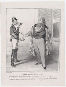 Plate 18: Robert Macaire Banquier et Juré, 1838. Creator: Honore Daumier