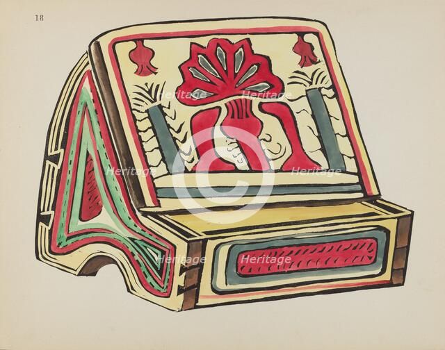 Plate 18: Reading Stand: From Portfolio "Spanish Colonial Designs of New Mexico", 1935/1942. Creator: Unknown.