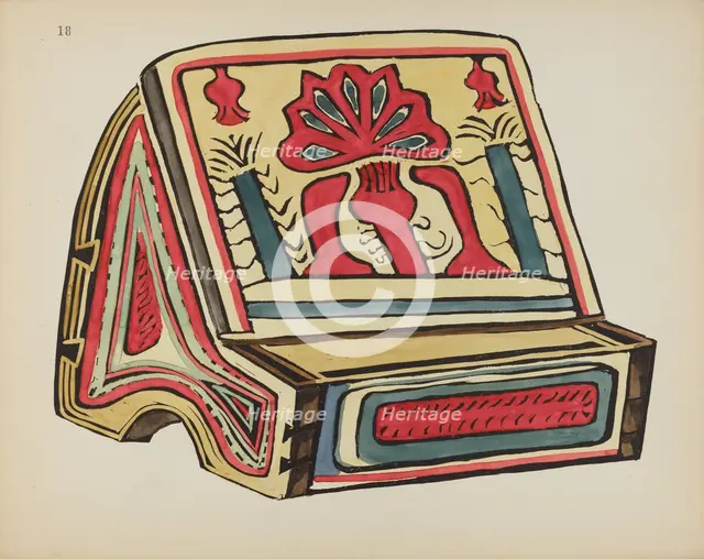Plate 18: Reading Stand, Llano: From Portfolio "Spanish Colonial Designs of New Mexico", 1935/1942. Creator: Unknown.