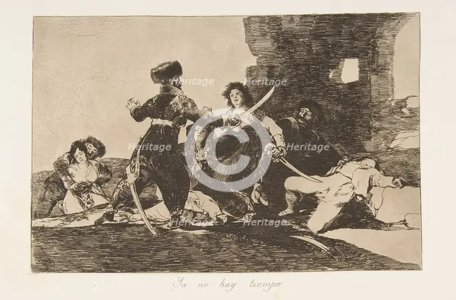 Plate 19 from 'The Disasters of War' (Los Desastres de la Guerra): 'There..., 1810 (published 1863). Creator: Francisco Goya.