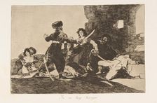 Plate 19 from The Disasters of War (Los Desastres de la Guerra): There..., 1810 (published 1863). Creator: Francisco Goya