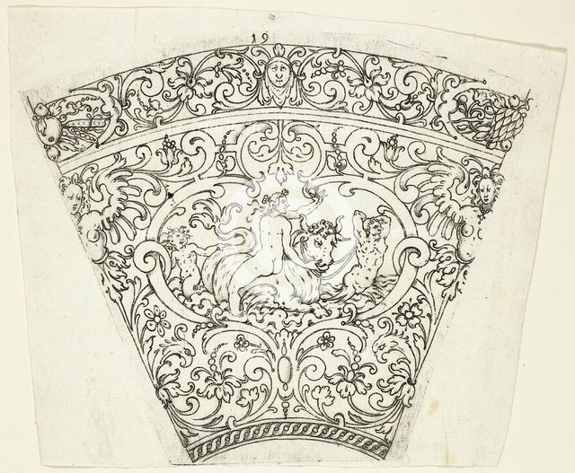 Plate 19, from twenty ornamental designs for goblets and beakers, 1604. Creator: Master AP.