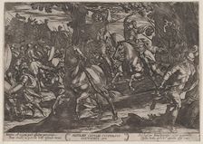 Plate 19: Jacob Killing Absalom, from The Battles of the Old Testament, ca. 1..., ca. 1590-ca. 1610. Creator: Antonio Tempesta