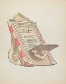 Plate 19: Reading Stand, Chimayo: From Portfolio "Spanish Colonial Designs of New Mexico", 1935/1942 Creator: Unknown