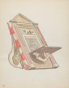 Plate 19: Reading Stand, Chimayo: From Portfolio "Spanish Colonial Designs of New Mexico", 1935/1942 Creator: Unknown