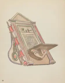 Plate 19: Reading Stand: From Portfolio "Spanish Colonial Designs of New Mexico", 1935/1942. Creator: Unknown