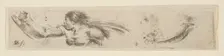 Plate 19: Torso of a Man with a Shield and Eye Study, from Collection of various dood..., ca. 1646. Creator: Stefano della Bella