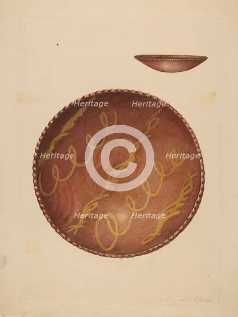 Plate, 1935/1942. Creator: Anna Aloisi.