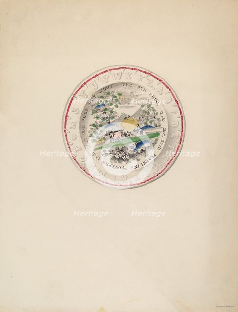 Plate, 1935/1942. Creator: Samuel Faigin.