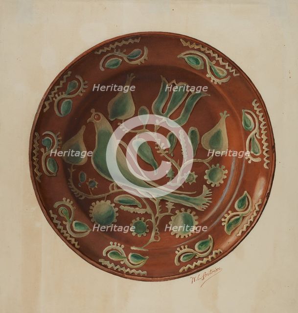 Plate, 1935/1942. Creator: William L Antrim.