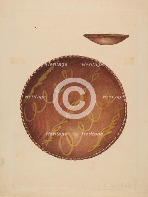 Plate, 1935/1942. Creator: Anna Aloisi.