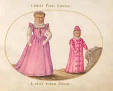 Plate 2: The Children of Pedro González (Petrus Gonsalvus), c. 1575/1580. Creator: Joris Hoefnagel
