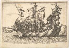 Plate 2: The Argonaut Amphion led by Mercury (Anfione Argon. condotto da Mercurio), with a..., 1664. Creator: Unknown