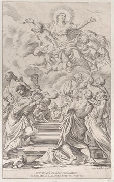 Plate 2: the Assumption of the Virgin, 1678. Creator: Giuseppe Maria Mitelli