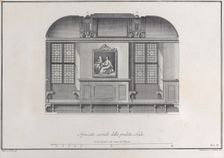 Plate 2: cross-section of the Hall of the Institute of Bologna, 1756. Creator: Bartolomeo Crivellari