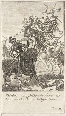Plate 2 for Ariosto's Orlando Furioso 1772. Creator: Daniel Berger