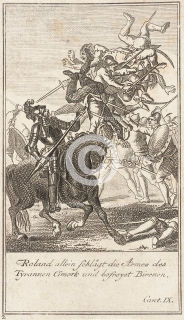 Plate 2 for Ariosto's 'Orlando Furioso', 1772. Creator: Daniel Berger.