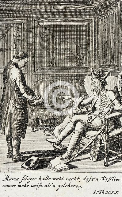 Plate 2 for J.G. Muller's 'Siegfried von Lindenberg', 1783. Creator: Daniel Nikolaus Chodowiecki.