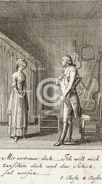 Plate 2 for Schiller's 'Intrigue and Love', 1785. Creator: Daniel Nikolaus Chodowiecki.