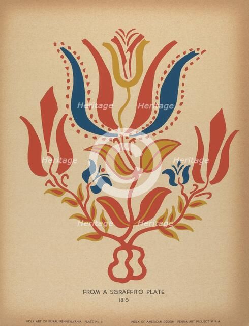 Plate 2: From Portfolio "Folk Art of Rural Pennsylvania", c. 1939. Creator: Unknown.