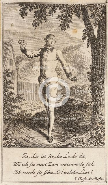 Plate 2 from The Deserter by Sedaine, 1775. Creator: Daniel Berger.
