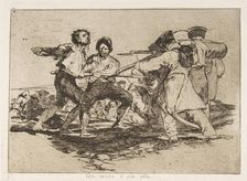 Plate 2 from The Disasters of War (Los Desastres de la Guerra): Rightl..., 1810 (published 1863). Creator: Francisco Goya