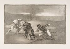 Plate 2 of the Tauromaquia': Another way of hunting on foot, 1816. Creator: Francisco Goya