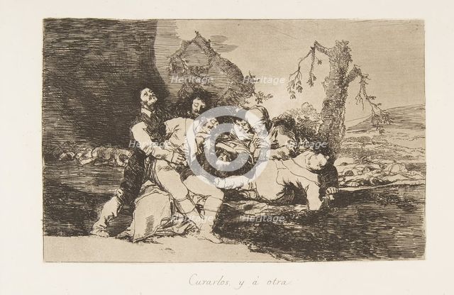 Plate 20 from 'The Disasters of War' (Los Desastres de la Guerra): 'Get t..., 1810 (published 1863). Creator: Francisco Goya.