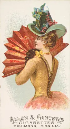 Plate 20, from the Fans of the Period series (N7) for Allen & Ginter Cigarettes Brands, 1889. Creator: Allen & Ginter