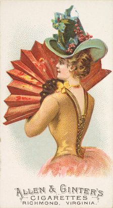 Plate 20, from the Fans of the Period series (N7) for Allen & Ginter Cigarettes Brands, 1889. Creator: Allen & Ginter