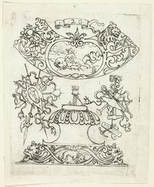 Plate 20, from twenty ornamental designs for goblets and beakers, 1604. Creator: Master AP