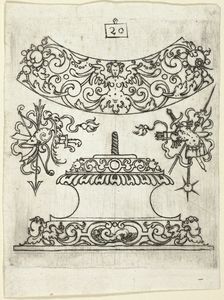Plate 20, from XX Stuck zum (ornamental designs for goblets and beakers), 1601. Creator: Master AP