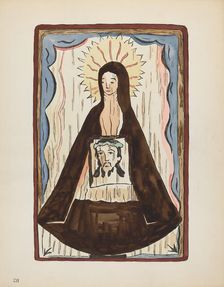Plate 20: Saint Veronica: From Portfolio "Spanish Colonial Designs of New Mexico", 1935/1942. Creator: Unknown