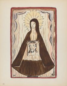 Plate 20: Saint Veronica: From Portfolio "Spanish Colonial Designs of New Mexico", 1935/1942. Creator: Unknown